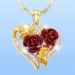 3pcs Elegant Rose Jewelry Set - Sparkling Rhinestones, Perfect for Birthdays, Anniversaries & Parties.