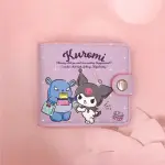 Hello Kitty, Cinnamoroll, My Melody, Kuromi, PU Casual Wallet with Buttons.
