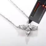 "Real Moissanite Earrings & Necklace - 925 Sterling Silver Plated 18K Gold Engagement Jewelry"