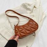 "Fashionable Leather Tote: Retro, casual, solid color shoulder bag for women."
