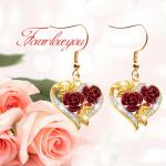 3pcs Elegant Rose Jewelry Set - Sparkling Rhinestones, Perfect for Birthdays, Anniversaries & Parties.