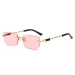 XJiea Rectangular Rimless Sunglasses – Stylish Outdoor Eyewear for Men and Women, Perfect for Summer, Shopping, and Driving!