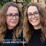 ZENOTTIC 2024 Anti-Blue Light Reading Glasses – Sporty Square Design, Unisex Anti-Glare Computer Glasses for Men.