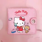 Hello Kitty, Cinnamoroll, My Melody, Kuromi, PU Casual Wallet with Buttons.