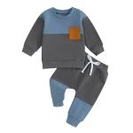 Baby Boys 2PC Sweatshirt & Pants Set – Toddler Fall/Winter Outfit.