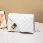 "2023 New Flap Crossbody Bag: Small square, plaid PU leather, designer handbag with chain strap for women."