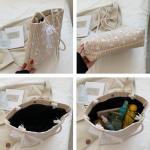 Travel Holiday Shoulder Bag – Lace Braided Large Capacity Beach & Straw Handbag
