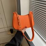 "Fashion Felt Shoulder Bag: Women's crescent saddle design, armpit handbag with advanced texture."