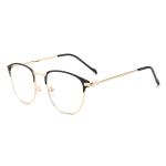 2021 Fashion Unisex Square Eyeglasses – Metal Frame, Stylish Black Eyebrow Design, Perfect for Parties and Everyday Wear!