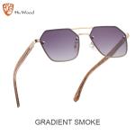 Hu Wood Metal Sunglasses – Stylish Black Polarized Sunglasses for Men and Women, High-Quality Fashion, Ideal for Driving (Model GR9002).