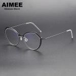 Denmark Titanium Eyeglasses – Ultralight Round Frame, Myopia & Prescription Glasses for Men & Women