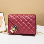 "2023 New Flap Crossbody Bag: Small square, plaid PU leather, designer handbag with chain strap for women."