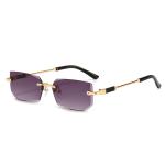 XJiea Rectangular Rimless Sunglasses – Stylish Outdoor Eyewear for Men and Women, Perfect for Summer, Shopping, and Driving!