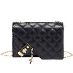 "2023 New Flap Crossbody Bag: Small square, plaid PU leather, designer handbag with chain strap for women."