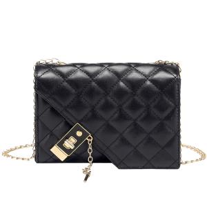 "2023 New Flap Crossbody Bag: Small square, plaid PU leather, designer handbag with chain strap for women."