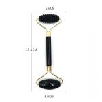 Obsidian Jade Roller & Gouache Scraper - Natural facial massager for skin care, body lifting, and beauty.