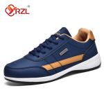 "YRZL Men's Waterproof Walking Sneakers – Non-Slip Leather Sports Shoes for Spring & Autumn!"