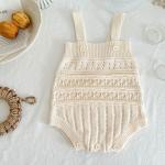 Korean Style Baby Girl Knitted Romper & Dress Set – Spring/Autumn, Sweater Outfit.