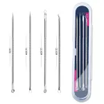 4PCS Acne & Blackhead Remover Set – Pimple, blemish, and pore cleanser tools for skincare.