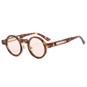 SO&EI New Small Round Sunglasses Retro Punk Gradient Shades UV400 Women Men Fashion Sun Glasses