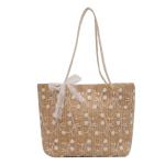 Travel Holiday Shoulder Bag – Lace Braided Large Capacity Beach & Straw Handbag
