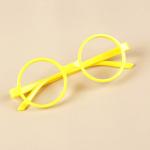 Round Plastic Glasses Frame for Kids, Fashionable Baby Eyewear, Lens-Free Decoration Gift.