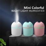 250ML USB Mini Air Humidifier & Aroma Diffuser – Ultrasonic, Mute Mist Maker with LED Color Lamp. Perfect for home or car