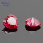 "Heart Shape Synthetic Corundum Gemstones – Rose Red, Royal Blue & More for Jewelry"