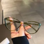 Women's Vintage Cat Eye Glasses – 2024 Fashion, anti-blue light, large transparent frame. Perfect for reading & screen time!