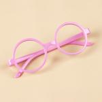 Round Plastic Glasses Frame for Kids, Fashionable Baby Eyewear, Lens-Free Decoration Gift.