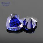 "Heart Shape Synthetic Corundum Gemstones – Rose Red, Royal Blue & More for Jewelry"