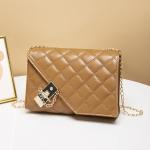 "2023 New Flap Crossbody Bag: Small square, plaid PU leather, designer handbag with chain strap for women."