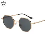 Fashion Retro Metal Octagon Sunglasses – Vintage Luxury Polygon Frames for Men and Women.