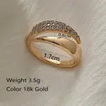 Stainless Steel 18K Gold-Plated Sun Ring