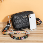 "2023 Small Messenger Bag: Trendy heart embroidery, camera-style crossbody bag for women."