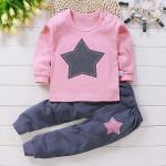 Cotton Baby Girl Clothing Set – Winter & Spring Pajamas, 0-5 Years, Cartoon Casual.
