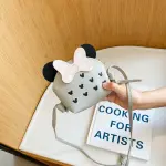 Disney's New Cartoon Mickey and Minnie Girl Shoulder Bag Cute Student Coin Purse High Quality Luxury Brand Children's Coin Purse