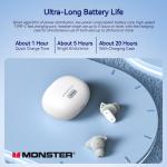 Monster N-Lite 206 True Wireless Earbuds – Noise-canceling, Bluetooth, secure fit, and built-in mic. Perfect for active lifestyles!
