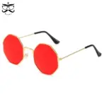 Fashion Retro Metal Octagon Sunglasses – Vintage Luxury Polygon Frames for Men and Women.