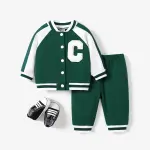 PatPat 2PCS Baby Button Design Set – Casual & Outdoor Wear.