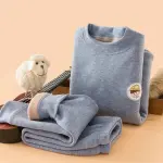 Children's Thermal Underwear Set, Fleece Long Johns for Boys and Girls, 2-14Y.