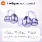 Xiaomi M79/M91 Ear Clip Wireless Earphones – Open-Ear Bluetooth 5.4, ENC Noise Cancelling, Touch Control, Sports Headset.