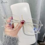 "Oversized Anti-Blue Light Glasses: Luxury, transparent, and stylish eyewear for men and women."