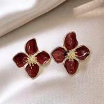 "XINYI Hibiscus Flower Stud Earrings