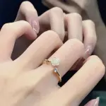"New Trend Luxury Gold-Plated Stainless Steel Rose Ring for Women – Fashion Aesthetic Jewelry"
