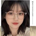 "Unisex Square Metal Frame Glasses – Stylish Black Anti-Blue Light Eyewear for Men & Women"