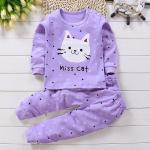 Cotton Baby Girl Clothing Set – Winter & Spring Pajamas, 0-5 Years, Cartoon Casual.